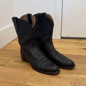 Tecovas Black Leather Men's Cowboy Boots